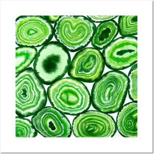 Green agate pattern Posters and Art